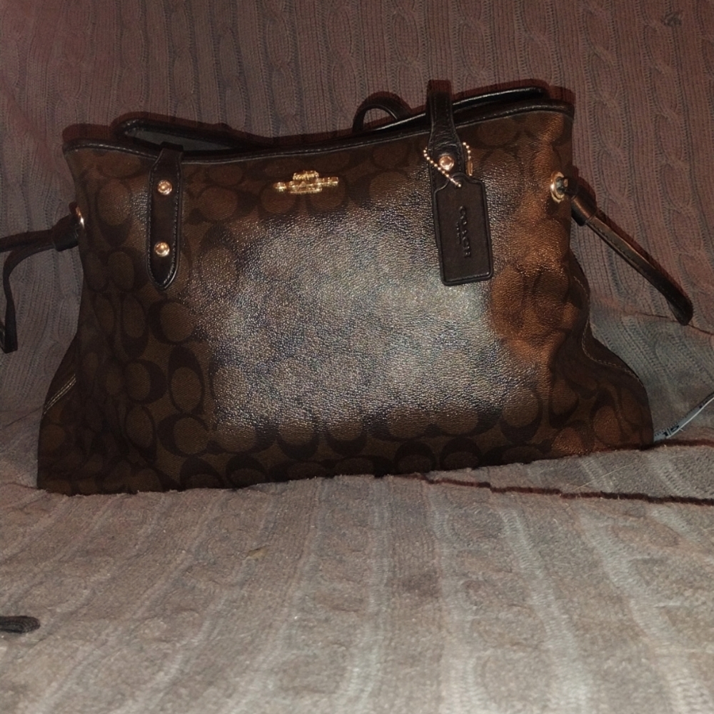 Coach carryall drawstring tote